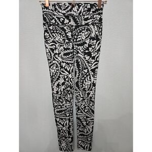 Free People Movement Legging Paisley Floral City Slicker Black White S/P